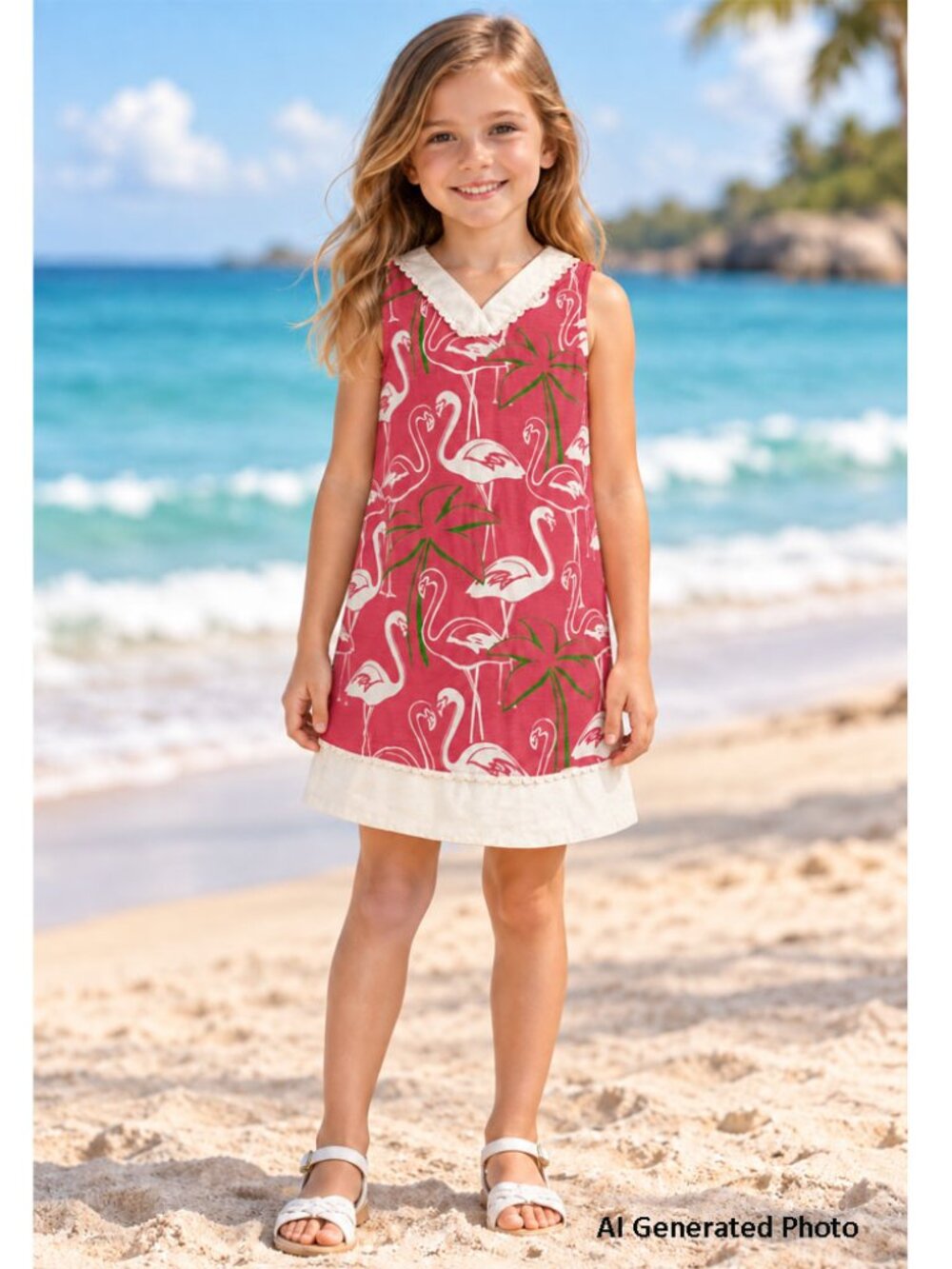 Gymboree Flamingo Summer Dress Size 7